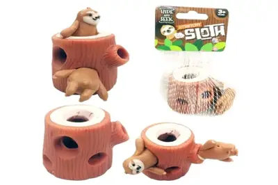 Антистрес 80-9591 стрейчеві лінивці в дуплі, в сітці 24 шт в дисплеї купити