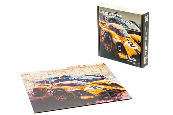 Пазл "Машинки" дерев'яний, 130 елем. Розмір пазла 295x295 мм PuzzleOK купити