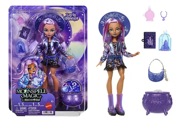 Лялька JMB90 Лейла від Monster High – Чаклунка кристалів MOONSPELL MAGIC купити