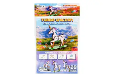 Конструктор 3D Puz-00970, дерев'яний"Turbo Unicorn" PuzzleOk купити