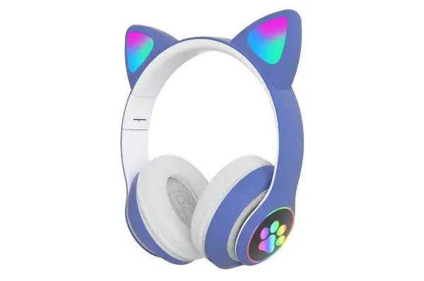 Дитячі блутуз навушники LED CAT EAR STN-28/VIV23M/STN-23M/AA10-2/P10-2 купити недорого в Україні, фото 2