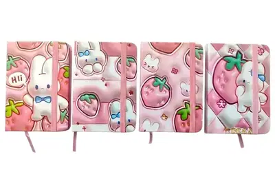 Блокнот на гумці 763760ML, A7 3D 680*100 mm, Strawberry купити