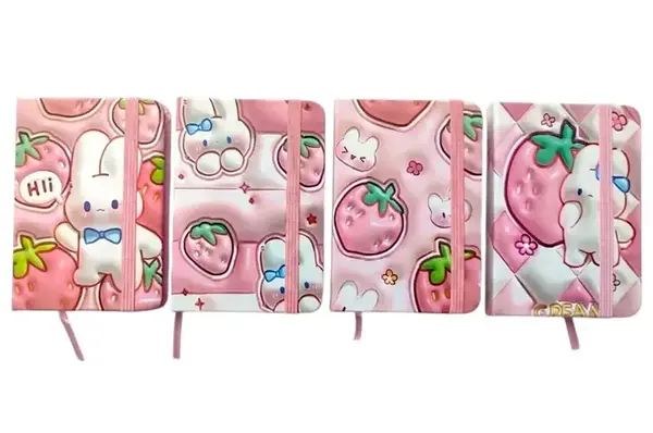 Блокнот на гумці 763760ML, A7 3D 680*100 mm, Strawberry купити