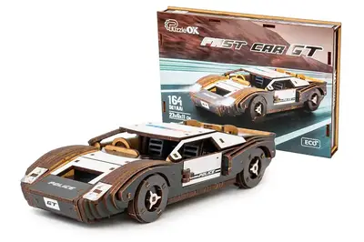 Конструктор Puz-26916 "Fast Car GT" дерев'яний, 164 дет., поліція, розмір моделі 23х6х11 см PuzzleOk Конструктор Puz-26916 "Fast Car GT" дерев'яний, 164 дет., поліція, розмір моделі 23х6х11 см PuzzleOk купити