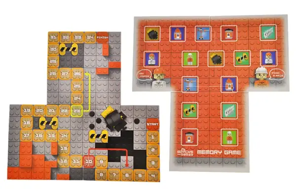 Конструктор блочний QB300-003 "Block&Steps: Будівельний набір" + ходилка і меморі гра 3в1, 94дет. qbee купити недорого в Україні, фото 3