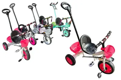 OUTLET Дитячий велосипед з ручкою, в асортименті купити