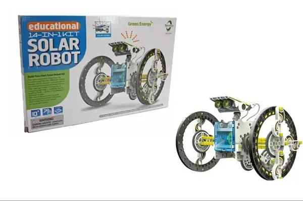 Робот-конструктор на сонячних батареях Solar Robot Kit 14 в 1 в коробці купити