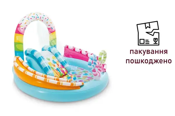 OUTLET Ігровий центр INTEX Весела цукерка з гіркою, фонтаном 57144 70*168*122 см купити