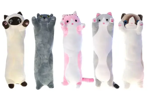 М`яка іграшка-подушка L2403 "Кіт-Батон" в асортименті 50 см купити