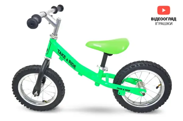 Велобіг Take&Ride RB-40 Classic салатово-чорний купити недорого в Україні, фото 2