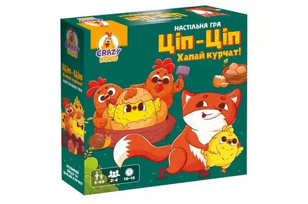 Настільна гра "Crazy Koko. Ціп-Ціп Хапай курчат" VT8055-42 VladiToys купити
