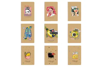 Зошит A5-SC-096-6115K Школярик 96 арк. крафт картон, клітинка купити