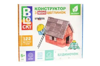 Будівельний набір для творчості з міні-цеглинок BLOCKY "Будиночок" 31014 STRATEG купити