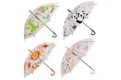 Парасолька BT-CU-0055 прозора 4 види, EVA 49*66 см зі свистком купити