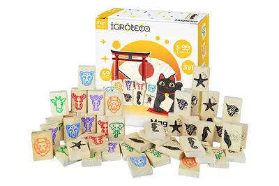 Дерев'яна гра "Дитячий Маджонг" 49 дет. 900552 IGROTECO купити