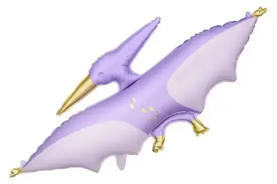 Фольгована кулька фігура "Птеродактиль" фіолетова PartyDeco 120х62 см.(1шт.) купити