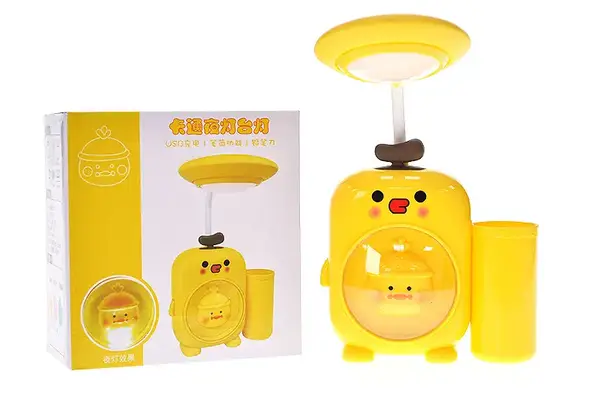 Лампа-нічник LED, функції настільної лампи та нічника, з чинкою, контейнером та USB-кабелем 21736 купити