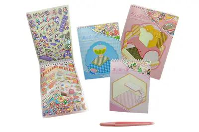 Блокнот із наліпками РУМБОКС 3D 763296M милий будинок 8в1 Лабубу з пінцетом 4 види L Malevaro купити