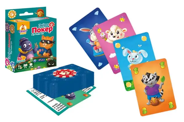 Гра настільна розважальна VT5904-01 "Звіро покер" Vladi Toys купити недорого в Україні, фото 3