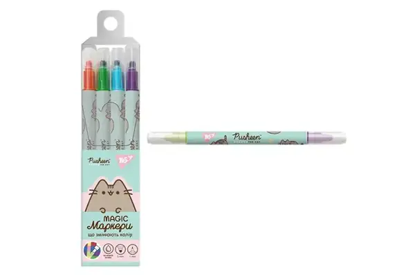 Маркери для малювання, що змінюють колір YES "Pusheen" 4 шт. 390740 купити