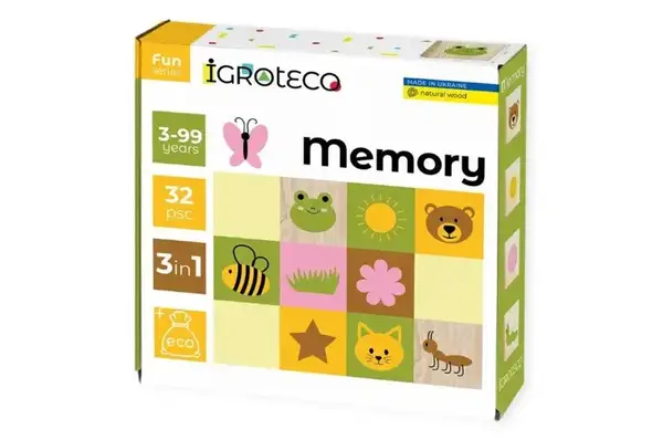 Дерев'яна розвиваюча гра "Меморі" 900644 IGROTECO купити