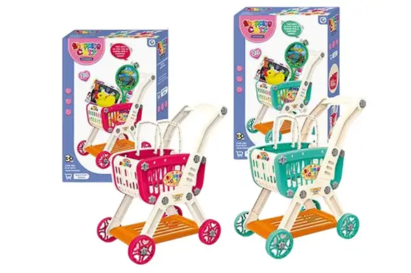 Візок 9825A з продуктами 2 кольори, коробка 55x13x36 см купити