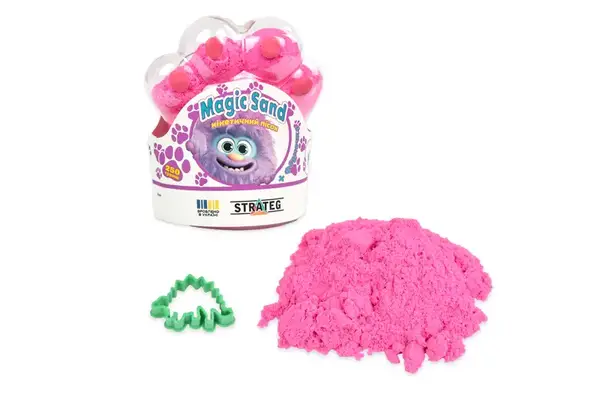 Набір кінетичного піску "Magic sand" 250г 39407 STRATEG купити недорого в Україні, фото 2