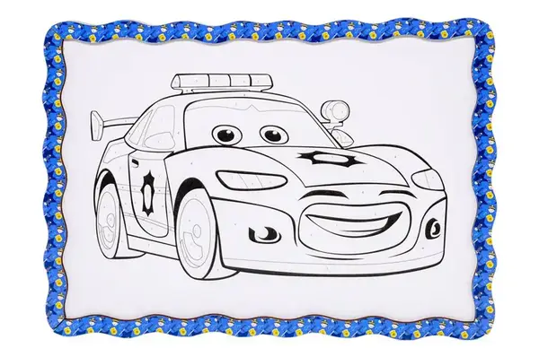 Картина по номерах Puz-22952 "Поліцейська машина" дерев'яна, формат А4 PuzzleOk купити недорого в Україні, фото 3