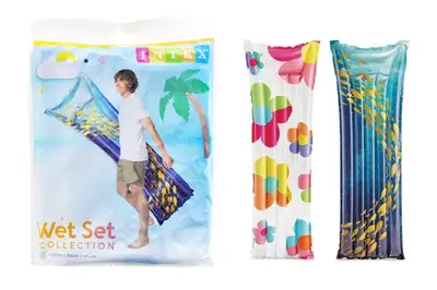 Матрац INTEX з підголовником 59720 вініл р. 183*69см купити