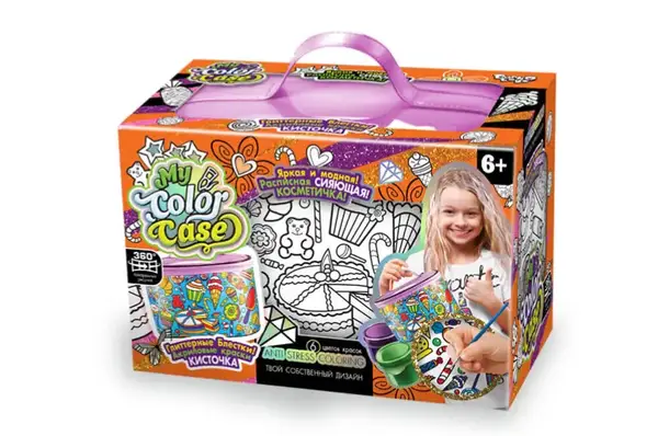 Набір для творчості CОC-01-01U,02U,03U,..,05U "My Color Case" косметичка-розмальовка DANKO купити недорого в Україні, фото 6