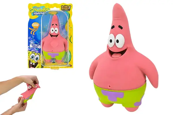 Іграшка антистрес Sponge Bob SBMF-2025B тянучка з піском Патрік 8x6x15см на планшеті р.14.5x5x20.5см YabbaDabba купити