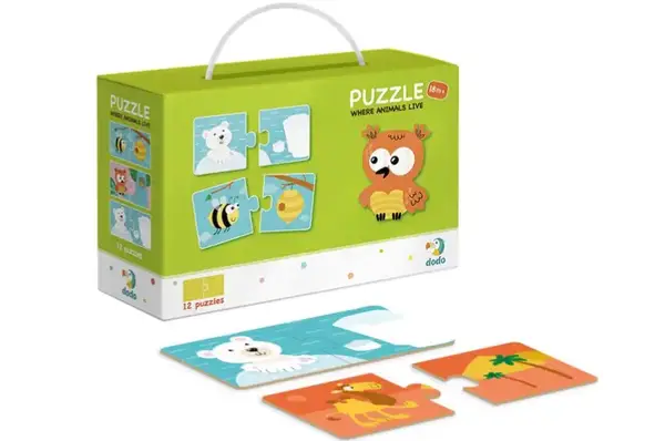 Пазл "Звірята та їх домівки" 300117 DoDo купити