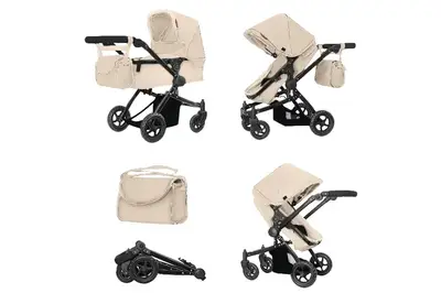Коляска для ляльки 2в1 MAESTRO 9651B CREAM з сумкою метал.кор.45x14.5x38 см CARRELLO купити