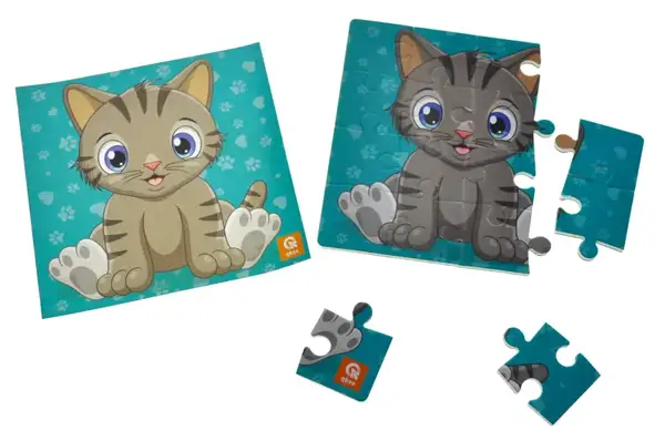 Пазли фомові магнітні - 16 елм. - QB200-006 "Кошеня" qbee купити недорого в Україні, фото 2