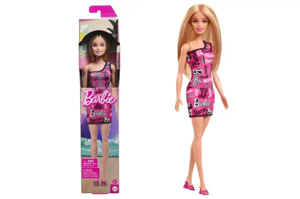 Лялька Barbie HRH07 "Супер стиль" блондинка у брендованій сукні BARBIE FASHION AND BEAUTY купити