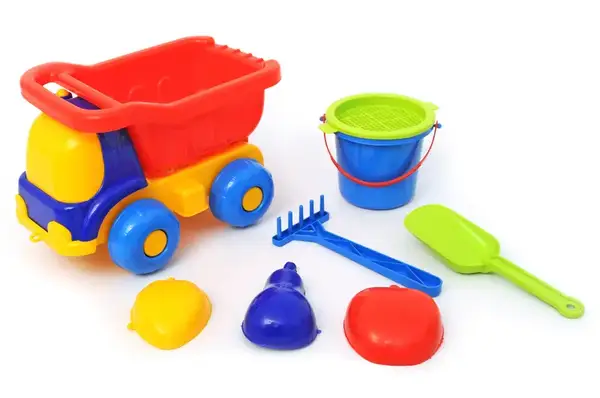 Вантажівка "Бджілка" №3 з відерком,ситом, лопаткою, грабельками і 3 пасочками 0039 Colorplast купити