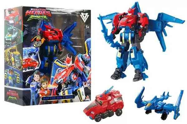 Набір ігровий з роботом-трансформером EU580813 Раптор Болт Вінг з 2-ма машинами DINOSTER купити