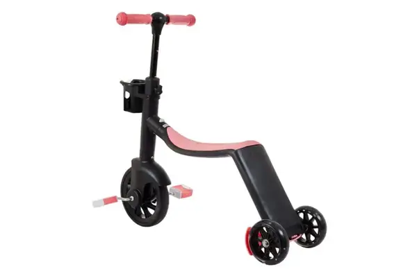 Самокат дитячий 3-х колісний SC823 2 в 1- велобіг та самокат, колеса EVA, рожевий купити недорого в Україні, фото 2