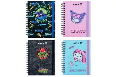 Блокнот Kite на спіралі А6, в асортименті 80 аркушів, клітинка 25-229 купити