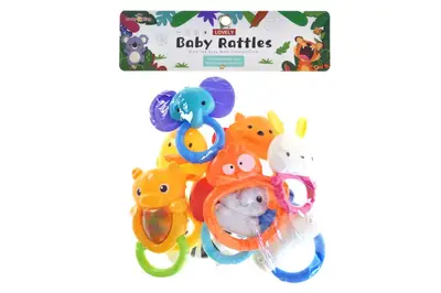 Набір брязкалець K225D490 9 шт в кульку, в коробці р.27x24x5 см YG Toys купити