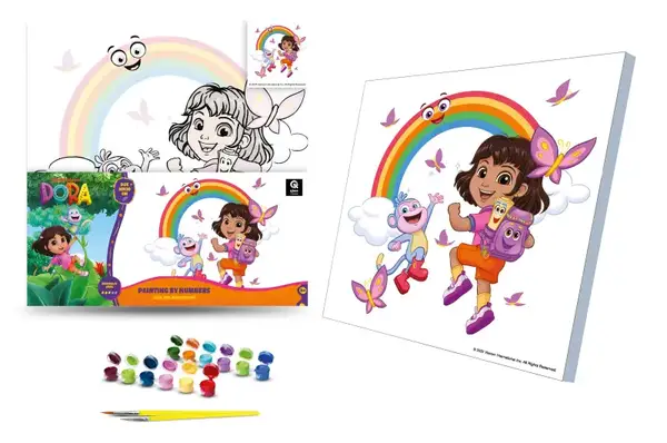 Набір для розпису по номерах 30х30 см QB913-004 "Дора: Приєднуйся до пригоди!" qbee купити