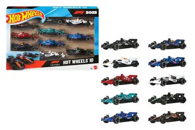 Набір з 10-и базових машинок JMM24 "Формула 1" Hot Wheels купити