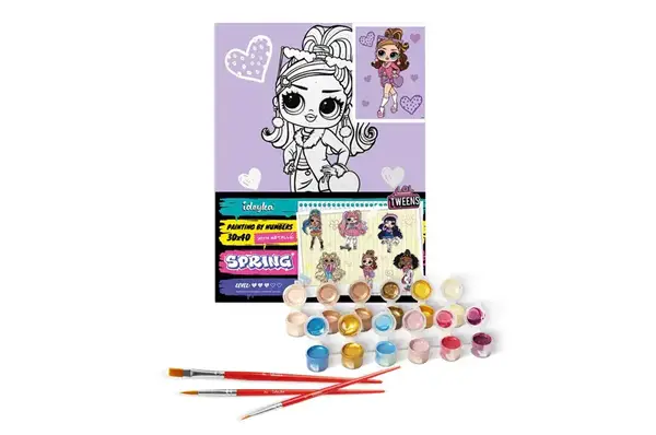 Набір для розпису по номерах для дітей "L.O.L. Surprise! Tweens Fancy Gurl" 30х40 см. KHO6284 IDEYKA купити недорого в Україні, фото 2