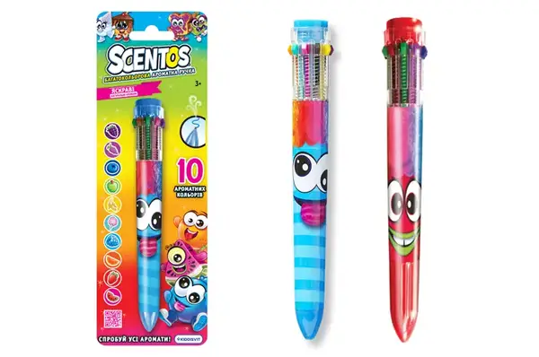 Багатокольорова ароматна кулькова ручка - ЧАРІВНИЙ НАСТРІЙ W3 (10 кольорів, червона та синя в ас.) 11779-2 купити