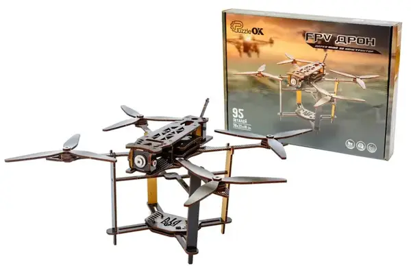 Конструктор Puz-00923 FPV "Дрон"дерев'яний, PuzzleOk купити