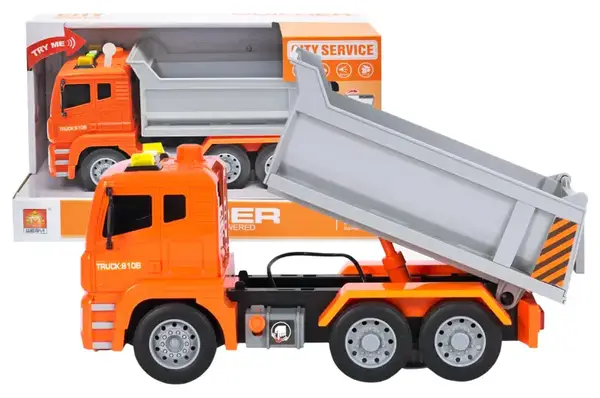 Вантажівка інерційна, озвучена, зі світлом, в коробці WY810B р.35,5*14,5*21см. купити