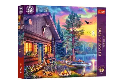 Пазли - 500 елм. - 37617 "Преміум: Вечірній захід сонця біля будиночка" Trefl купити