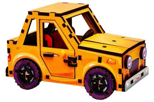 Конструктор дерев'яний Puz-00958 "Turbo Car" в кульку PuzzleOK купити недорого в Україні, фото 3