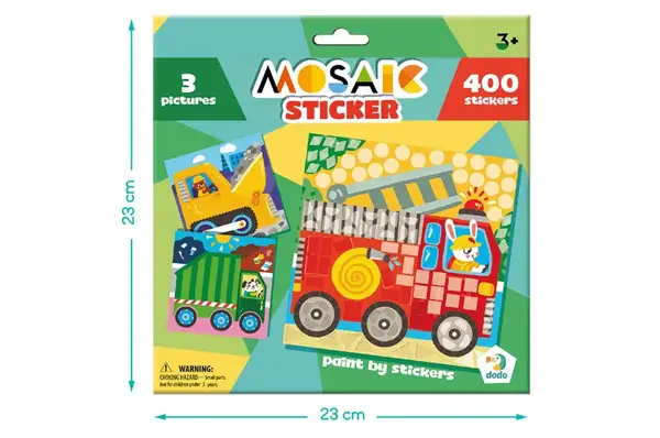 Набір для творчості. Мозаїка зі стікерами 300899 «Транспорт» DoDo купити недорого в Україні, фото 4