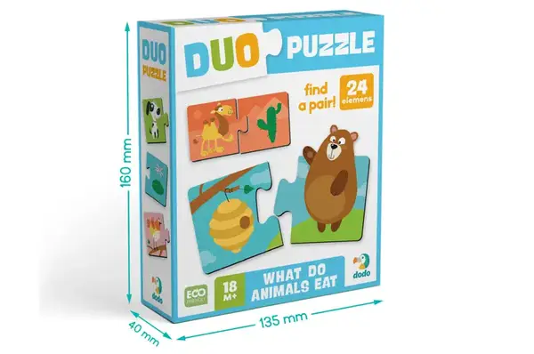 Пазли ДУО 300691 "Хто що їсть" DoDo купити недорого в Україні, фото 2